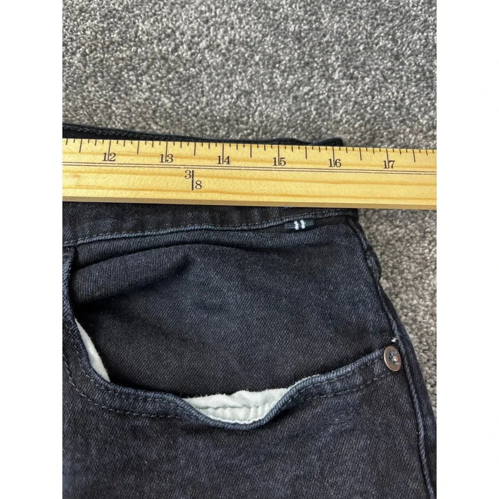 Nautica Jeans Mens Size 34X30 Pocket Regular Straight Fit Black Denim Flat Front